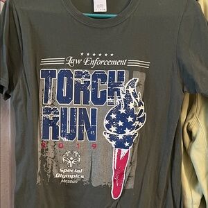 Gildan Green Torch Run Tee